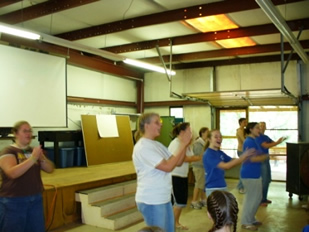 Group presentation of their dance